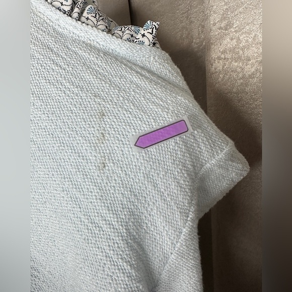 Loft Combination Textured Knit Boho Print Tunic Long Sleeve Top Blue Sz XS - Picture 10 of 10